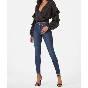 Silky Ruffle Sleeve Top